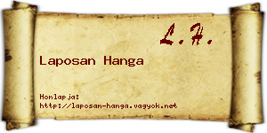 Laposan Hanga névjegykártya